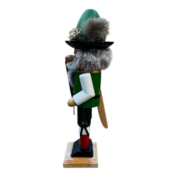 Vtg Steinbach Wooden Bavarian Huntsman Nutcracker W/Green Hat & Gray Beard 15" - Picture 10 of 15
